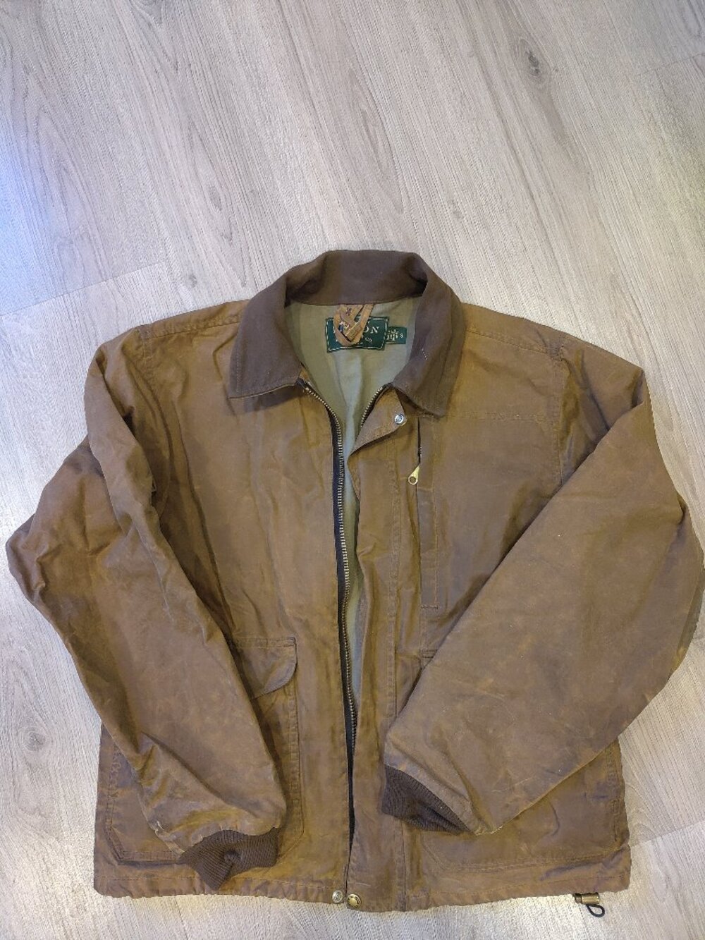 Filson waxed tin cloth field jacket lined